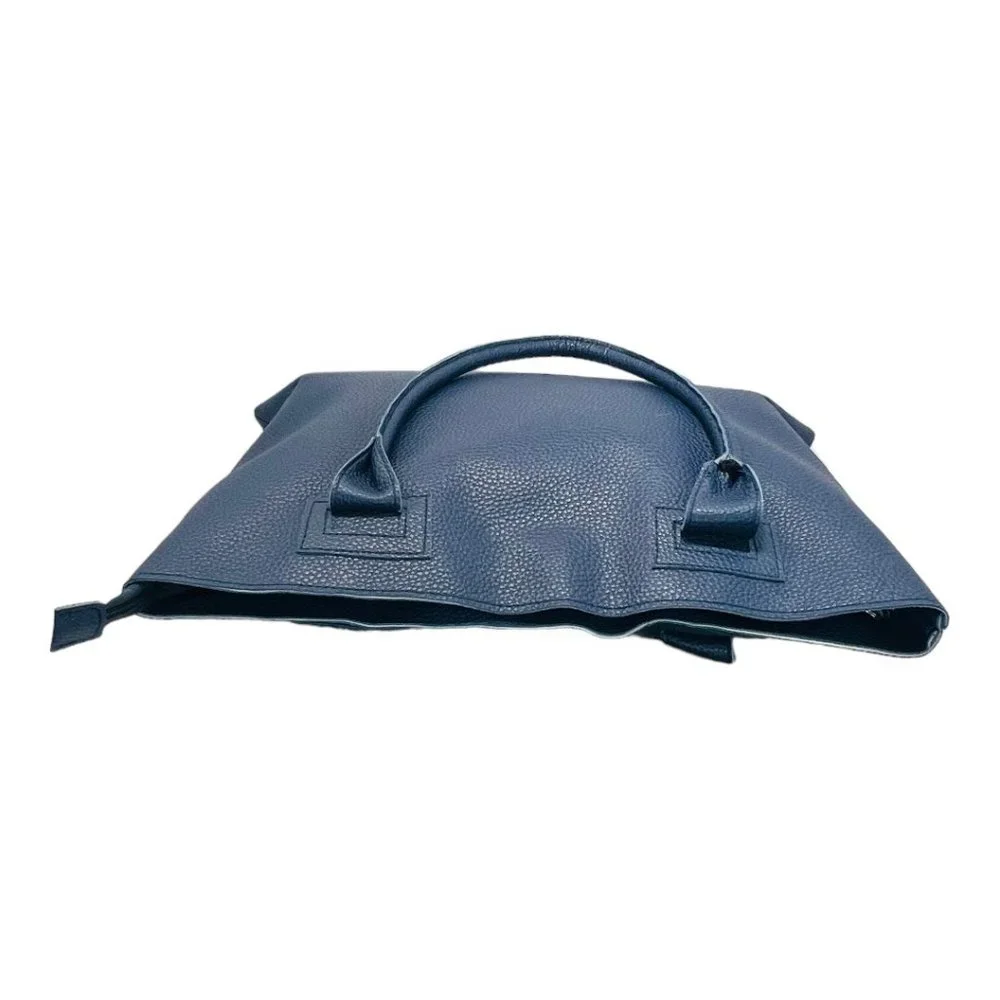 MSC Faux Leather Bucket/Tote Top Handle Bag With Polk Dot Interior - Picture 9 of 14